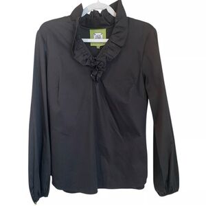 Elizabeth McKay Chocolate Ruffled Blouse